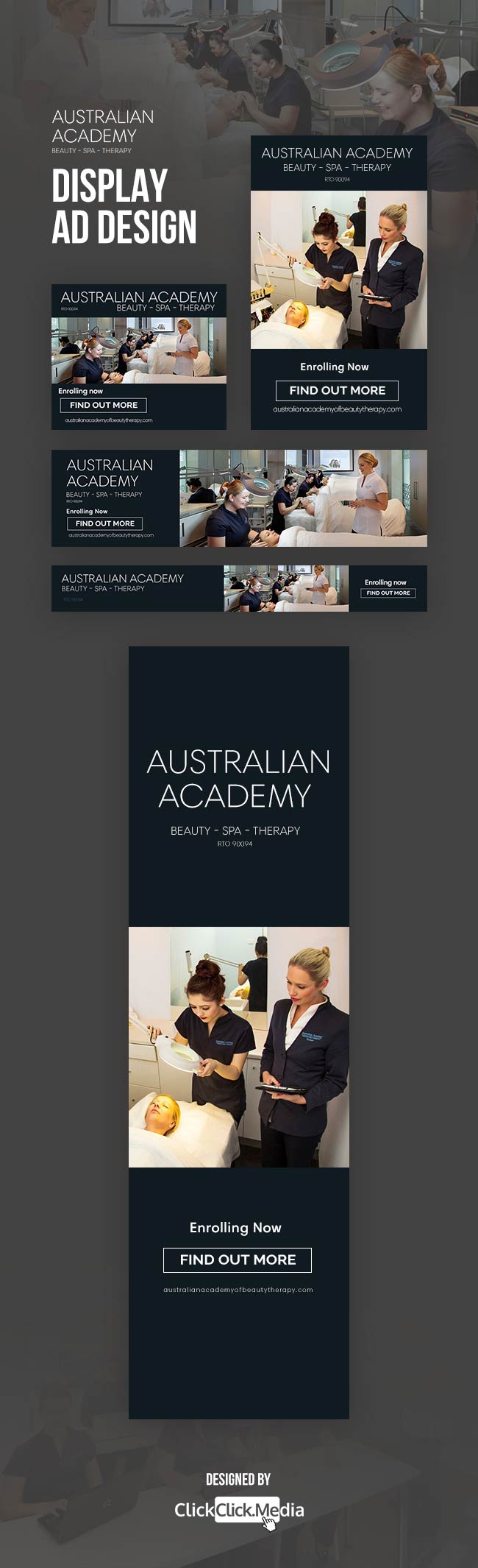 Australian Academy of Beauty Display Ads