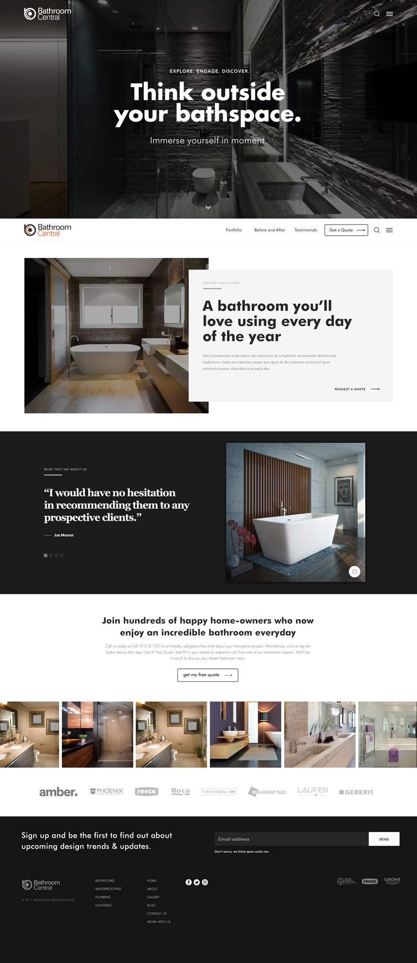 Bathroom Central website design
