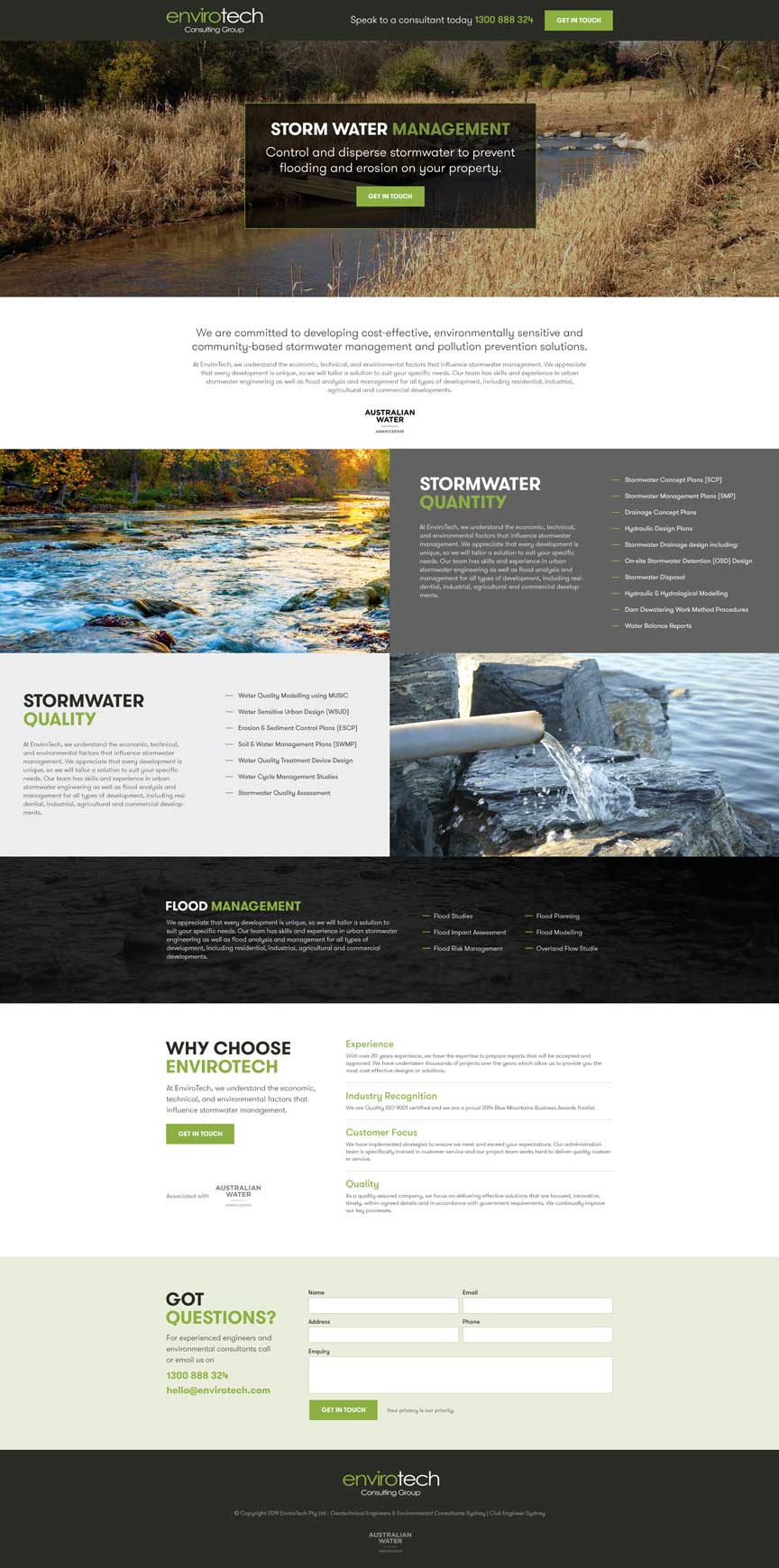 Envirotech website design