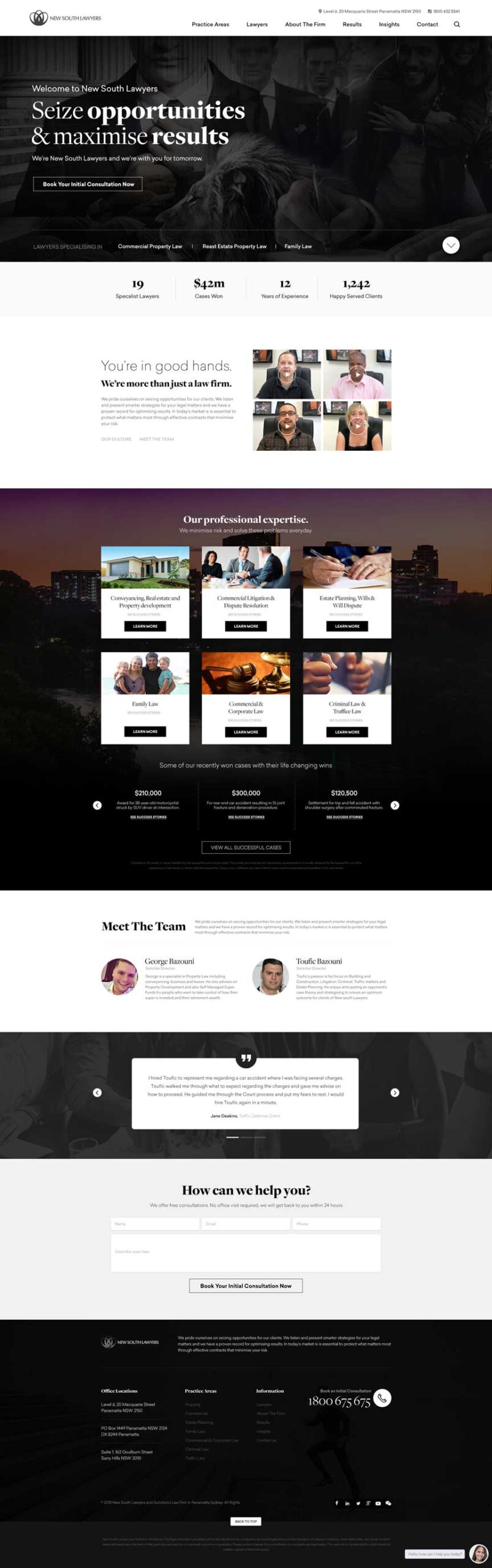 New South Lawyers web design