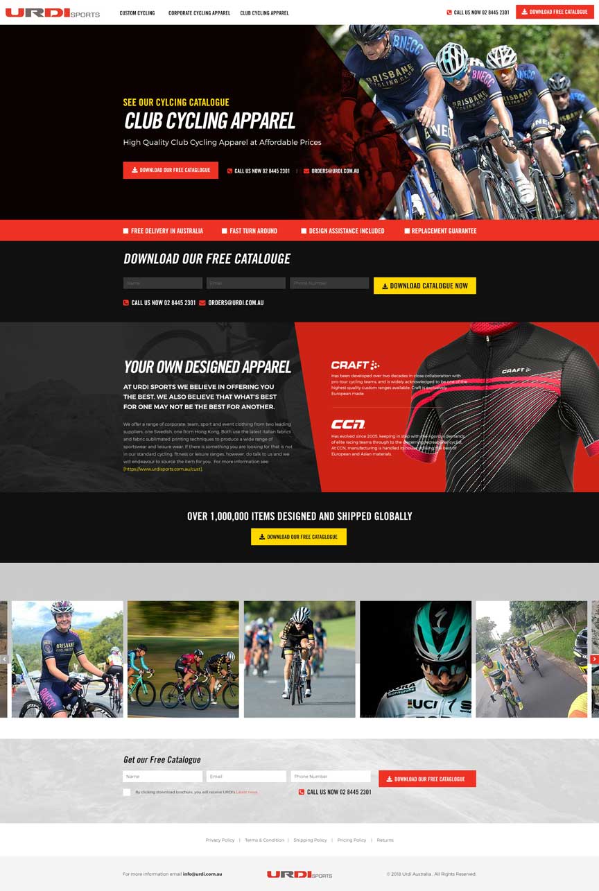 Urdi Sports web design