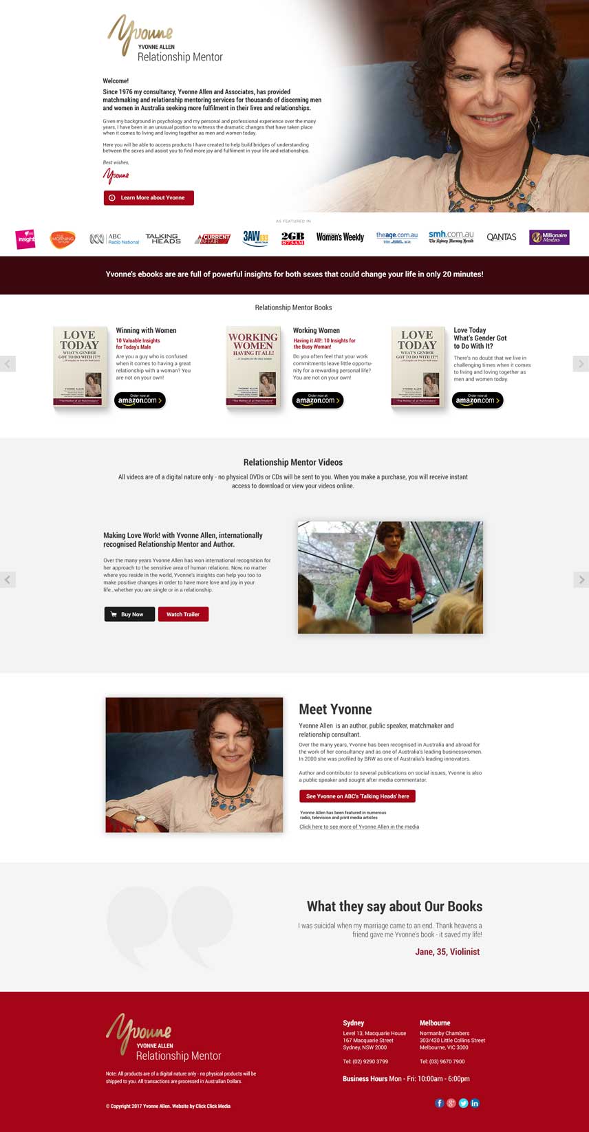 Yvonne Allen web design